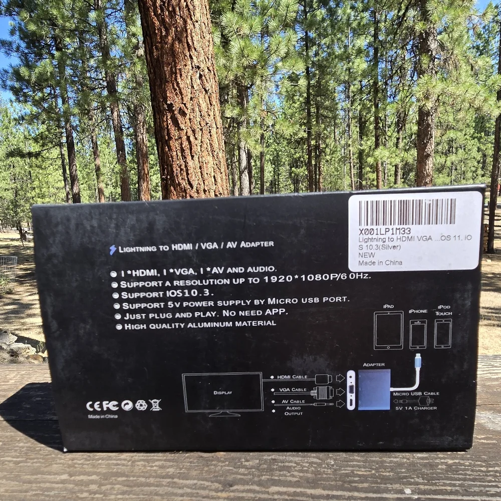 Lightning to HDMI/VGA/AV Adapter Supports IOS 10.3 New in Box